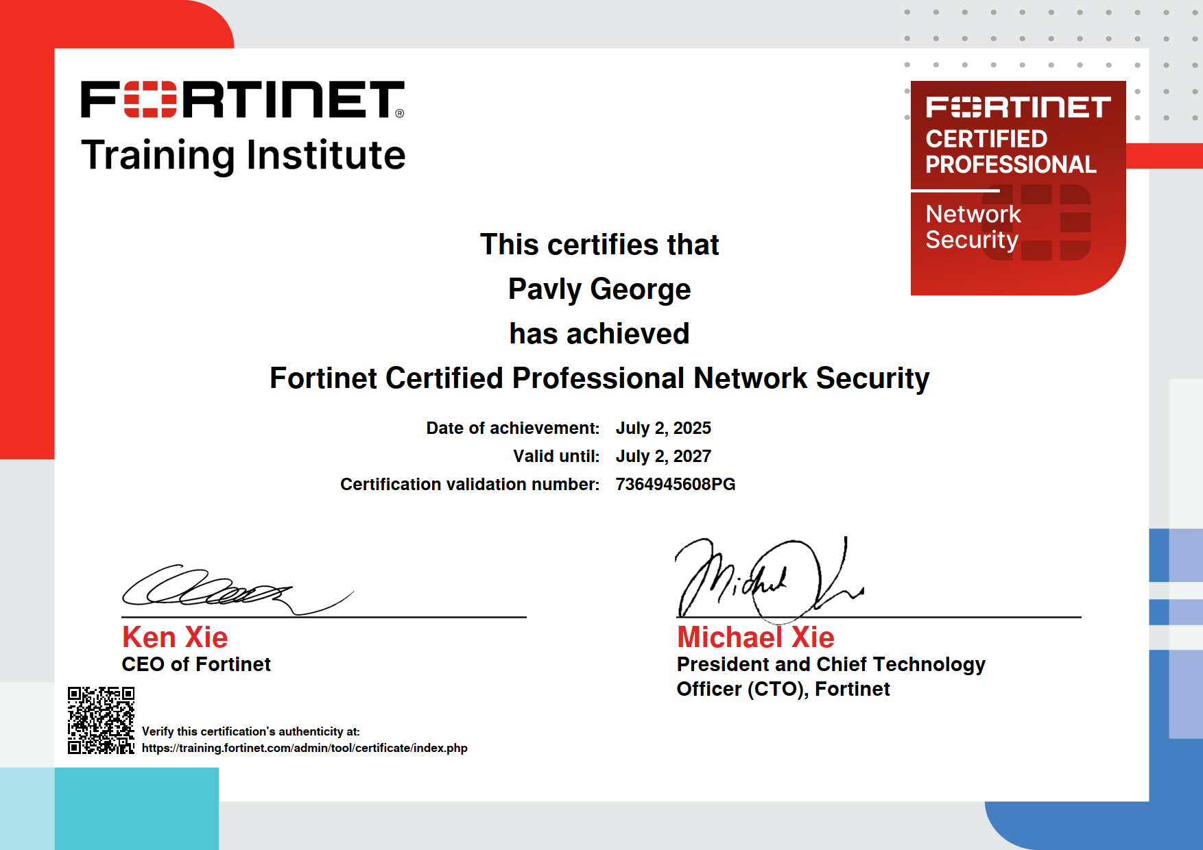 Fortinet Certificate